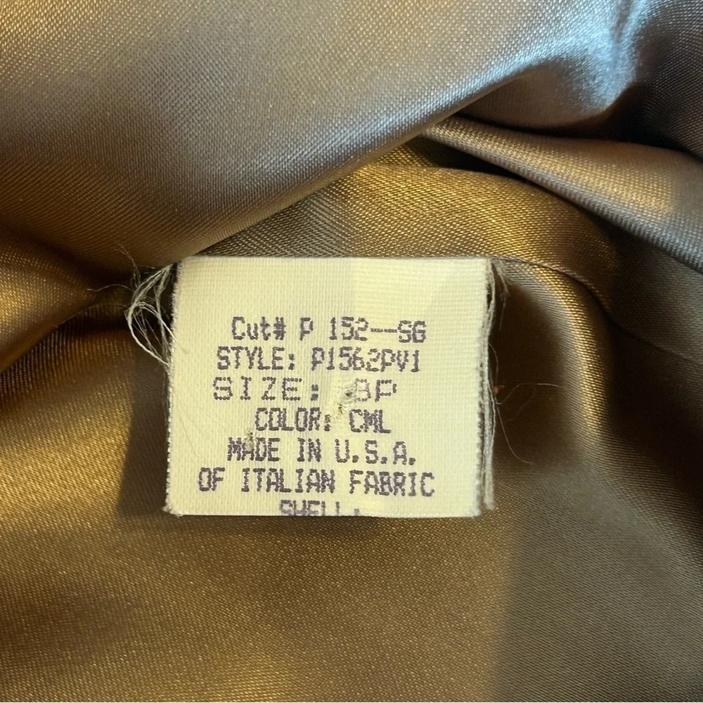 Pendleton Vintage Cashmere Wool Pea Coat Camel Womens Size 8P USA